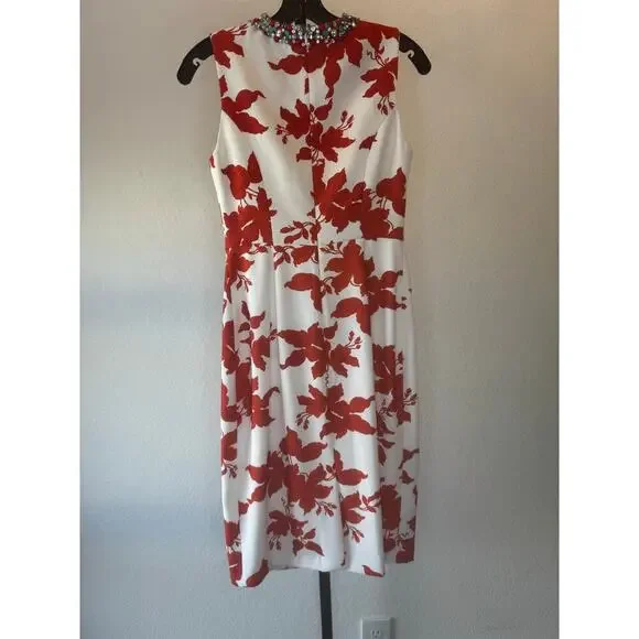 Sachin & Babi | Anna Coral Narcissus Floral Print Sheath Dress - Picture 6 of 6